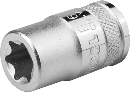 Торцовая головка KRAFTOOL "INDUSTRIE QUALITAT", Cr-V, внешний TORX, хромосатинированная, 1/2", Е 18 27810-18_z01 купить в Ижевске