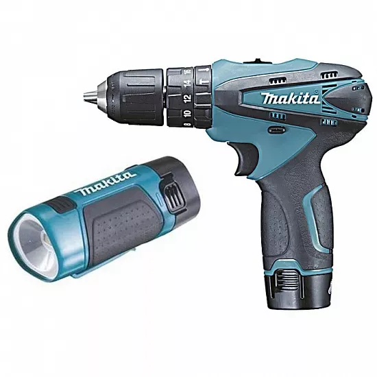Дрель-шуруповерт аккумуляторная Makita НР330DWLE ударный купить в Ижевске