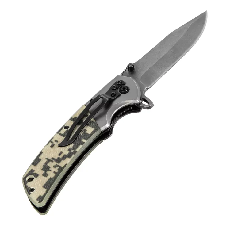 Нож складной Denzel, многоцелевой, системы Liner-Lock, с накладкой G10 на классической рукоятке, 79207 купить в Ижевске