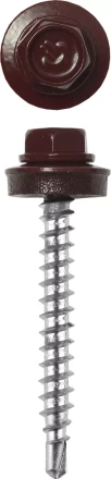 Саморезы ЗУБР &quot;ПРОФЕССИОНАЛ&quot; окраш., RAL 3005 темно-красн., для крепл. кров. матер. к дерев. обреш., 4.8x29мм, 400шт 4-300315-48-029-3005 купить в Ижевске