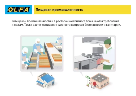 Нож OLFA, безопасный с трапециевидным лезвием OL-SK-12 купить в Ижевске