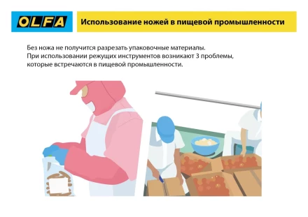 Нож OLFA, безопасный с трапециевидным лезвием OL-SK-12 купить в Ижевске