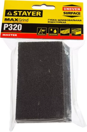 Губка шлифовальная STAYER &quot;MASTER&quot; угловая, зерно - оксид алюминия, Р320, 100 x 68 x 42 x 26 мм, средняя жесткость 3561-320 купить в Ижевске