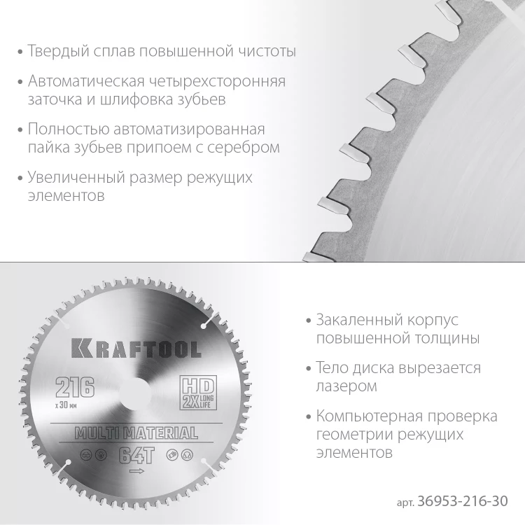 Диск пильный Multi Material, повышенный ресурс 36953-216-30 купить в Ижевске