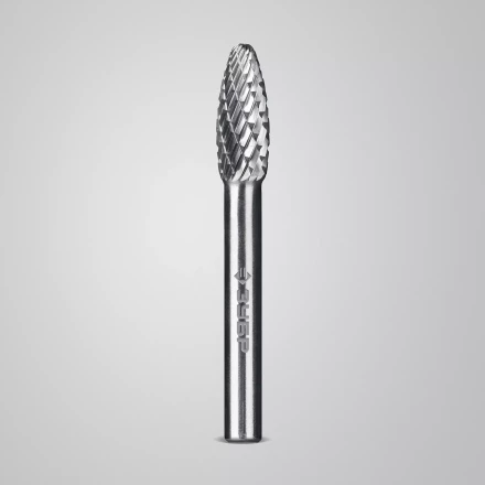 Зубр Твердосплавная борфреза H - пламя, 8 х 20 мм, радиус 1.5 мм (28807-8-20) купить в Ижевске