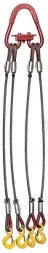 Строп канатный четырехветвевой 4СК 2.5 т L=1.5 м Звено РТ-3 с кч Гост 1.0 т опрессовка