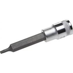 Торцовая бита-головка KRAFTOOL "INDUSTRIE QUALITAT", удлиненная, материал S2, TORX, сатинированная, 1/2", Т20 27906-20