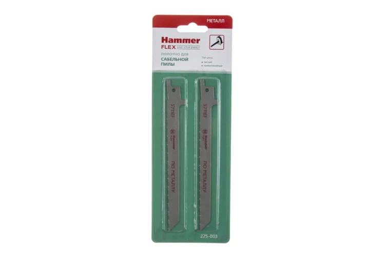 Полотно для сабельной пилы HAMMER 150мм, TPI 18, BIM, 2шт/уп (Flex 225-003) купить в Ижевске