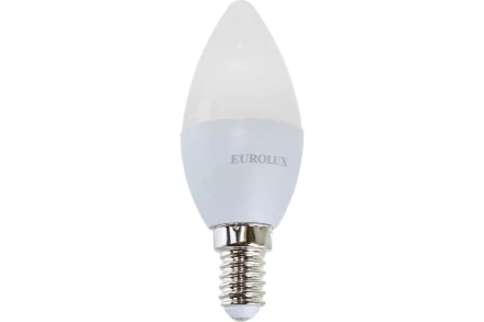 Лампа светодиодная EUROLUX LL-E-C37-5W-230-2,7K-E14 76/2/1 купить в Ижевске