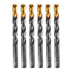 Сверло по металлу, 12 мм, HSS-Tin, Golden Tip, 6 шт. Denzel 717224