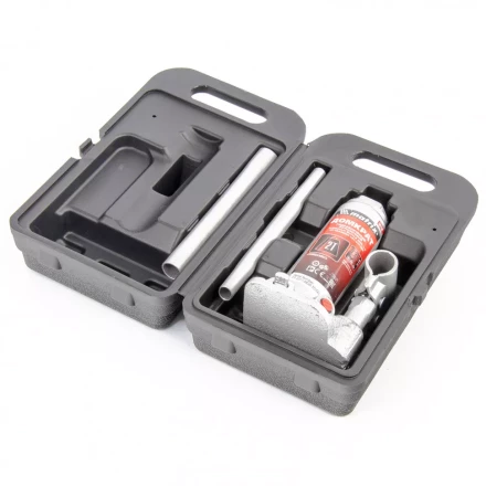 Домкрат гидравлический бутылочный 2 т h подъема 181–345 мм в пластиковом кейсе  MATRIX MASTER 50750 купить в Ижевске