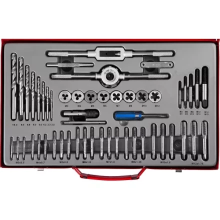 Набор метчиков и плашек ЗУБР &quot;МАСТЕР&quot;, сталь 9ХС, 52 предмета 28130-H52_z01 купить в Ижевске