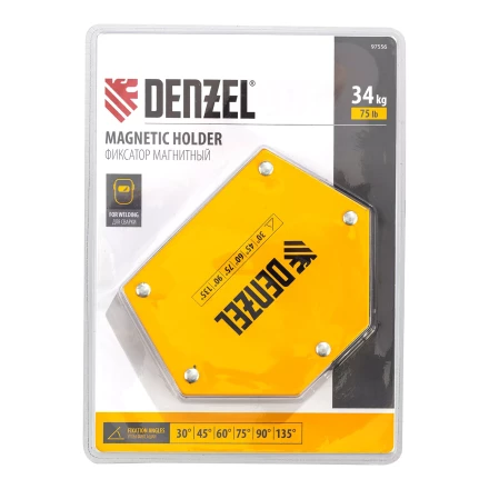 Фиксатор магнитный для сварочных работ усилие 75 LB, 30х45х60х75х90х135 град. Denzel 97556 купить в Ижевске