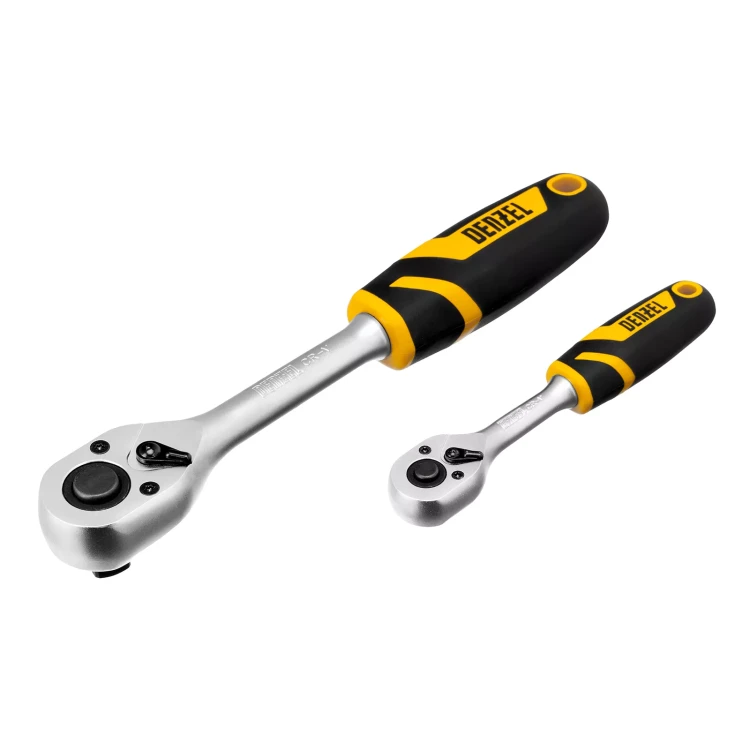 Набор инструментов Denzel, 1/2", 1/4", CrV, S2, пластиковый кейс, 82 предмета 15809 купить в Ижевске