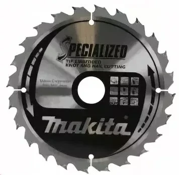 Диск пильный Makita, х165х20х2,0мм,24 зуб,для дерева с гвоздями B-29175
