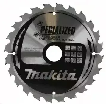 Диск пильный Makita, х165х20х2,0мм,24 зуб,для дерева с гвоздями B-29175 купить в Ижевске