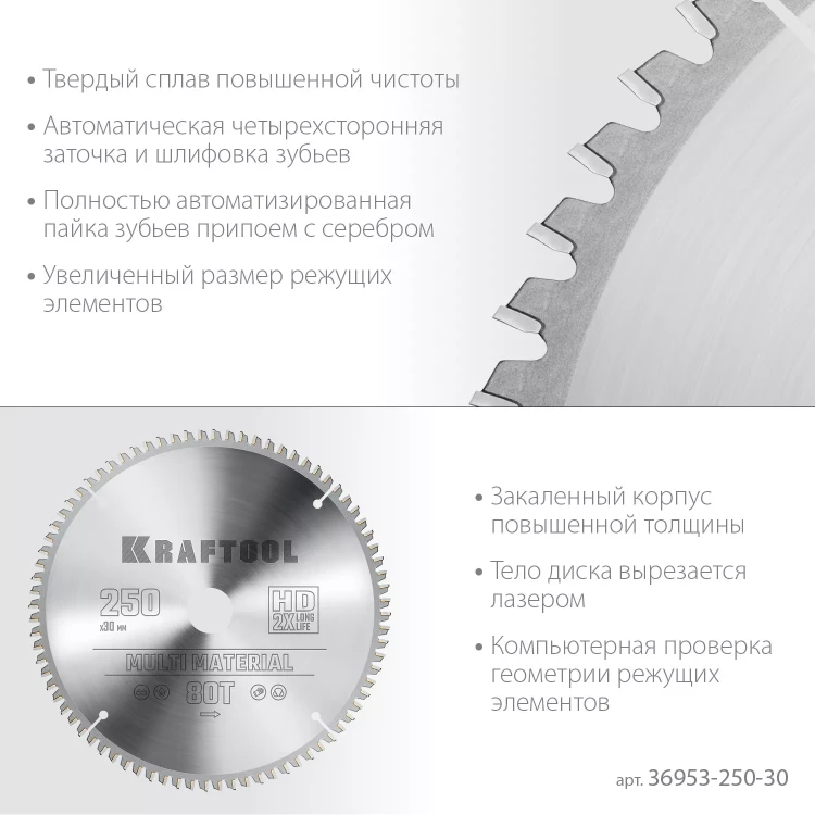 Диск пильный Multi Material, повышенный ресурс 36953-250-30 купить в Ижевске