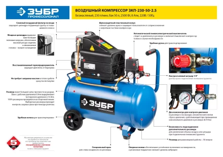 Компрессор воздушный ЗКП-230-50-2.5 серия ПРОФЕССИОНАЛ купить в Ижевске