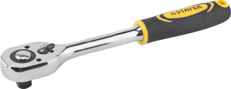 Трещотка для торцовых головок STAYER "PROFI", Сr-V сталь, 45 зубцов, 1/2" 27786-1/2 купить в Ижевске