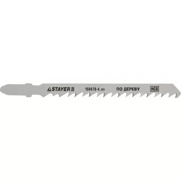 Полотна STAYER "STANDARD", T144D, для эл/лобзика, HCS, по дереву, фанере, быстрый рез, EU-хвост., шаг 4мм, 74мм, 2шт 159478-4_z01 купить в Ижевске