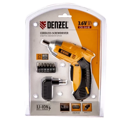 Аккумуляторная отвертка CDL-3,6-02 Denzel 26002 купить в Ижевске