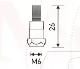 Держатель наконечника M6 26mm (24KD) MD0138-00 Ref. Aurora купить в Ижевске