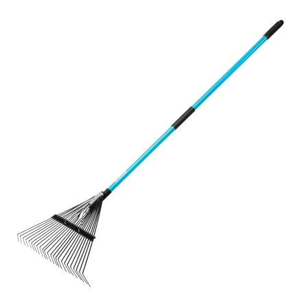 Грабли веерные стальные, 570х1520 мм, 24 зуба, фибергласовый черенок, ПВХ накладка, LUXE// Palisad 617199 купить в Ижевске