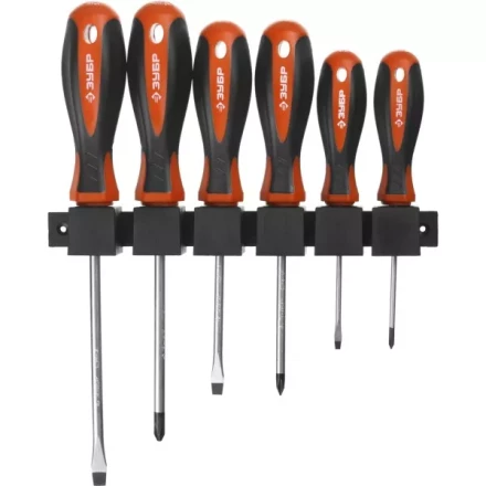 Набор ЗУБР &quot;МАСТЕР&quot;: Отвертки, Cr-v, эргономичная двухкомпонентная рукоятка, 6шт, на пластиковой стойке 25065-H5_z02 купить в Ижевске