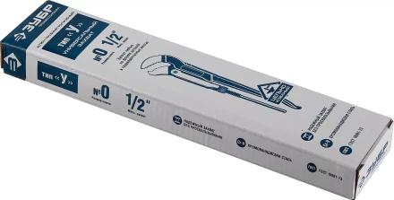 Ключ трубный рычажный ЗУБР &quot;ПРОФЕССИОНАЛ&quot;, тип &quot;S&quot;, изогнутые губки для труднодоступ мест, цельнокованный, Сr-V, № 0, 1/2&quot; 27336-0_z01 купить в Ижевске