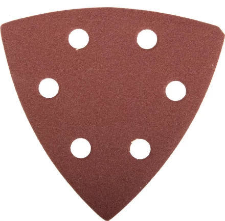 Треугольник шлифовальный ЗУБР &quot;МАСТЕР&quot; универсальный на велкро основе, 6 отверстий, Р320, 93х93х93мм, 5шт 35583-320 купить в Ижевске