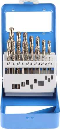 Набор ЗУБР &quot;ЭКСПЕРТ&quot; Свёрла &quot;КОБАЛЬТ&quot; по металлу, быстрорежущая сталь Р6М5К5, в мет. боксе, 1-10мм, 19шт 29626-H19-M купить в Ижевске