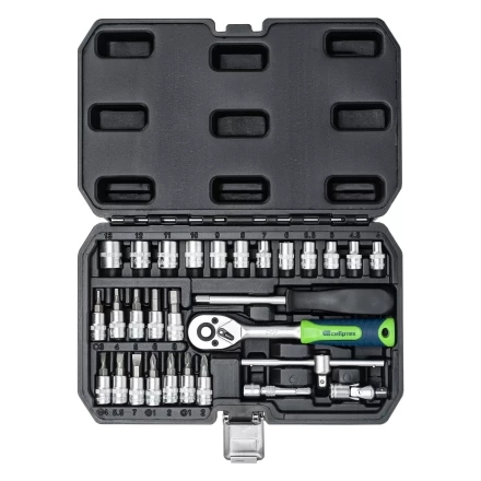 Набор инструментов Сибртех 13392, 1/4&quot;, пластиковый кейс, 29 предметов купить в Ижевске
