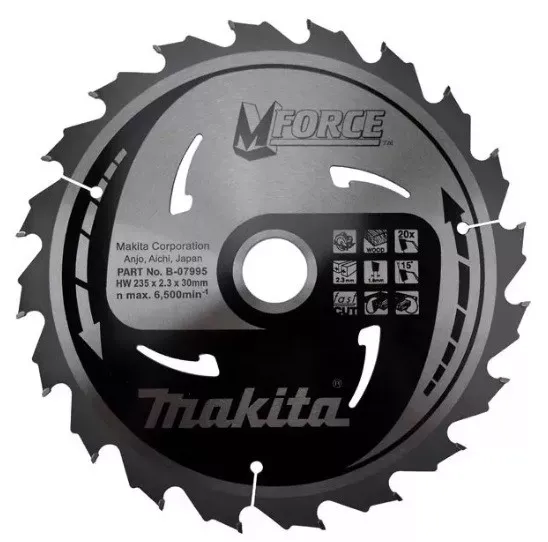 Диск пильный Makita M-Force, х235х30х2,3мм, 40 зуб,для дерева B-31429 купить в Ижевске
