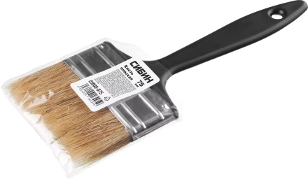 Кисть плоская СИБИН, пластиковая ручка, светлая щетина, 75мм 01008-075 купить в Ижевске