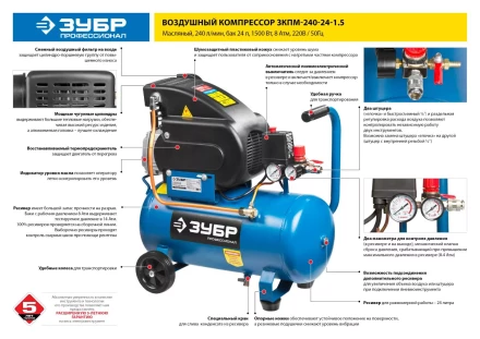 Компрессор воздушный ЗКПМ-240-24-1.5 серия ПРОФЕССИОНАЛ купить в Ижевске