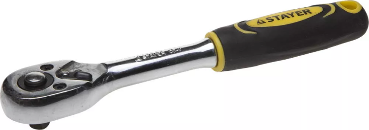 Трещотка для торцовых головок STAYER "PROFI", Сr-V сталь, 45 зубцов, 1/4" 27786-1/4 купить в Ижевске