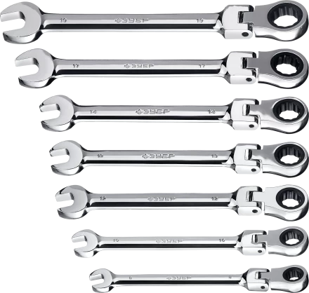 Наборы трещоточных комбинированных ключей шарнирных серия ПРОФЕССИОНАЛ купить в Ижевске