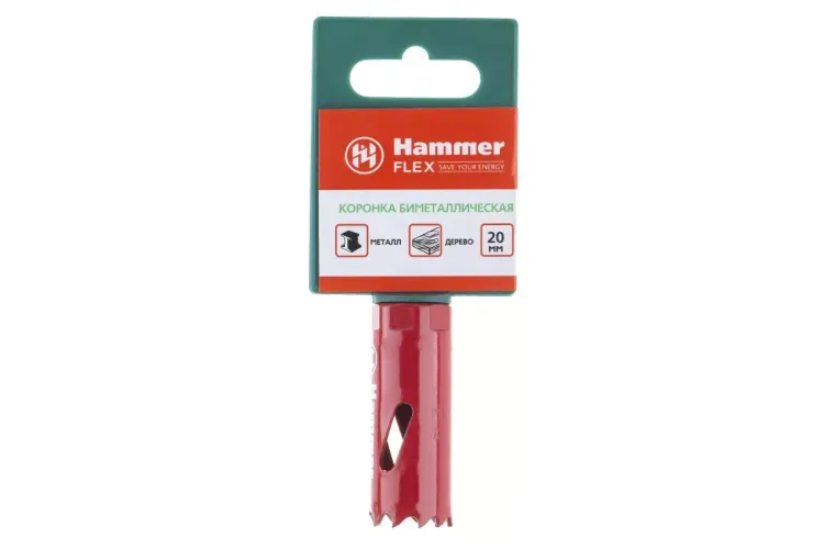 Коронка биметаллическая HAMMER Ф20х38мм 1/2" BiMETALL (224-002) купить в Ижевске