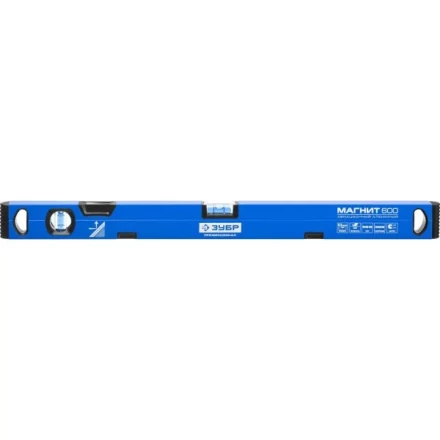 Уровень ЗУБР &quot;ПРОФЕССИОНАЛ&quot; &quot;МАГНИТ&quot; с перископом, фрезерован поверхность, 2 цельные противоудар ампулы, магнитный, 600мм 34589-060 купить в Ижевске
