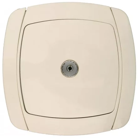 Розетка СВЕТОЗАР "CITY LIGHT" телевизионная одинарная в сборе, цвет бежевый SV-54215-B купить в Ижевске