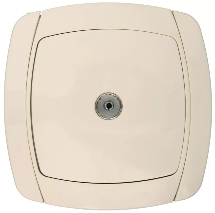 Розетка СВЕТОЗАР "CITY LIGHT" телевизионная одинарная в сборе, цвет бежевый SV-54215-B купить в Ижевске