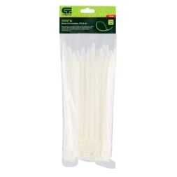 Хомуты 200 х 8 мм пластиковые белые 100 шт Сибртех 45558