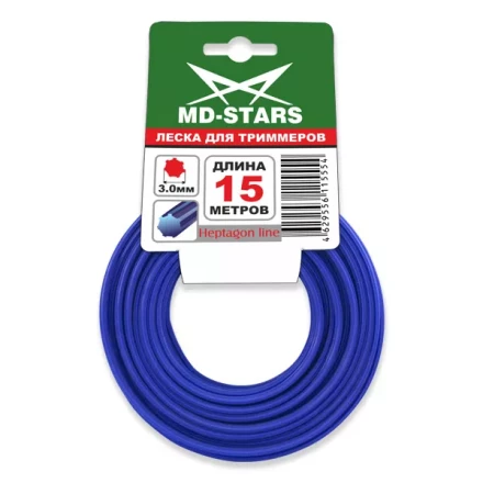 Леска для триммера HEPTAGON LINE (семиугольник) 2.0MMX15M купить в Ижевске
