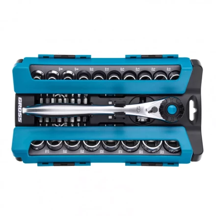 Набор торцевых головок трещотка 120 зубьев 36 предметов 1/2&quot; CrV Gross 14144 купить в Ижевске