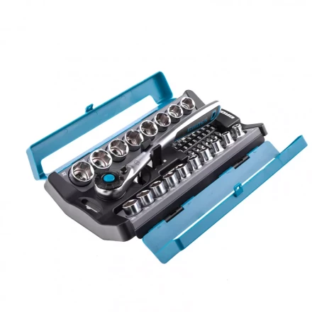 Набор торцевых головок трещотка 120 зубьев 36 предметов 1/2&quot; CrV Gross 14144 купить в Ижевске