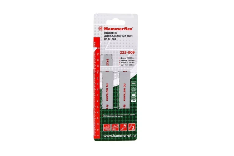 Полотно для сабельной пилы HAMMER 150мм, TPI 10-14, BIM, 1шт/уп (Flex 225-009) купить в Ижевске