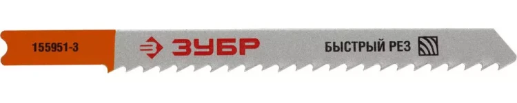Полотна ЗУБР "ЭКСПЕРТ", U111C, для эл/лобзика, Cr-V, по пластику и дереву, US-хвостовик, шаг 3мм, 75мм, 2шт 155951-3_z01 купить в Ижевске
