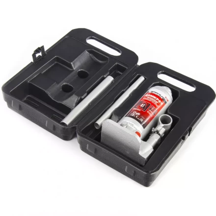 Домкрат гидравлический бутылочный 4 т h подъема 194–372 мм в пласт. кейсе MTX 507549 купить в Ижевске