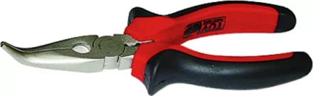 Длинногубцы NICKEL 200 мм изогнутые никелированные двухкомпонентные рукоятки MATRIX 17424 купить в Ижевске