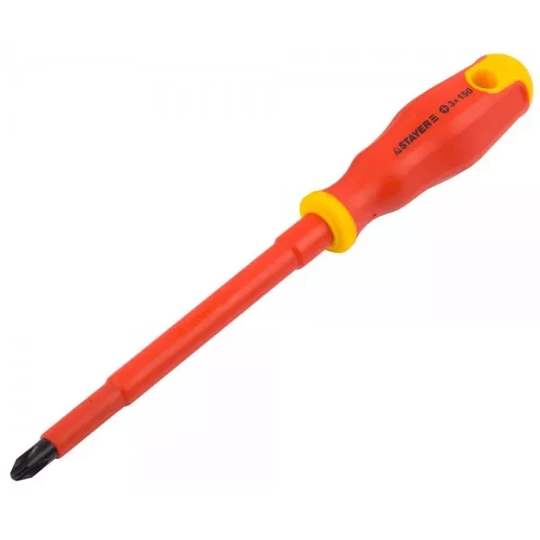 Отвертка STAYER "PROFI" "ELECTRO" диэлектрическая до 1000В, двухкомп рукоятка, PH № 3 х 150мм 25142-3-15_z01 купить в Ижевске